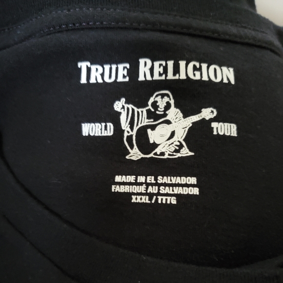 NWT! Men Black TRUE RELIGION SS Short Size XXXL - Picture 3 of 3